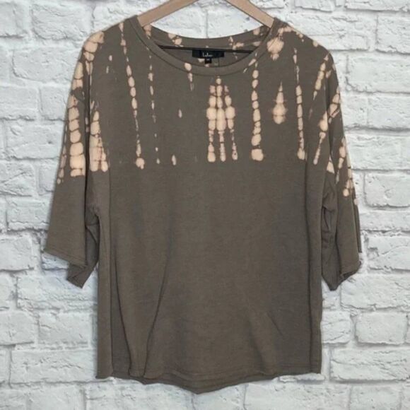 Lulu's NWT Bleach Dyed Oversized Top Size XS - Picture 1 of 7